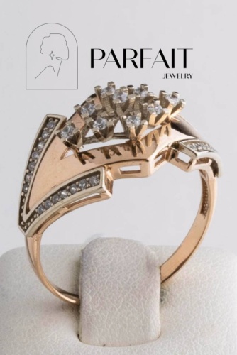 PARFAIT JEWELRY GFC_PJ_Ракета_03 размер 18 вес 3 г золото, фианит