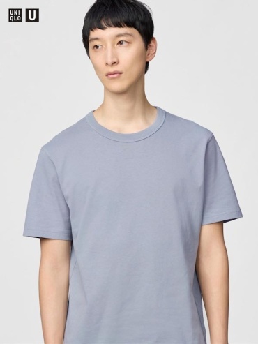 Футболка Uniqlo серо-голубой