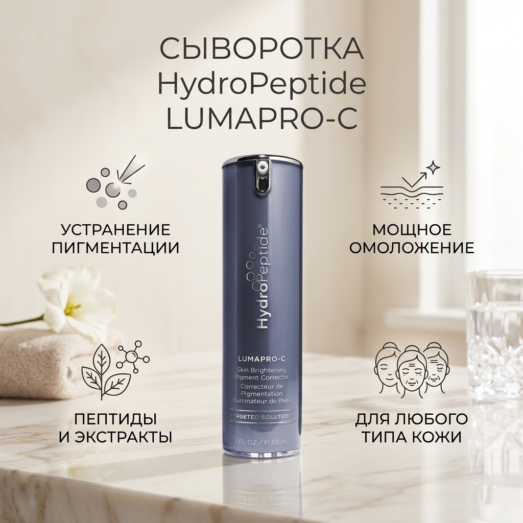 HydroPeptide сыворотка Luma Pro-C для лица, для зоны декольте 30 мл