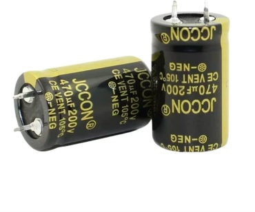 Конденсатор электролитический JCCON 470 мкФ 200 В, 1 шт.