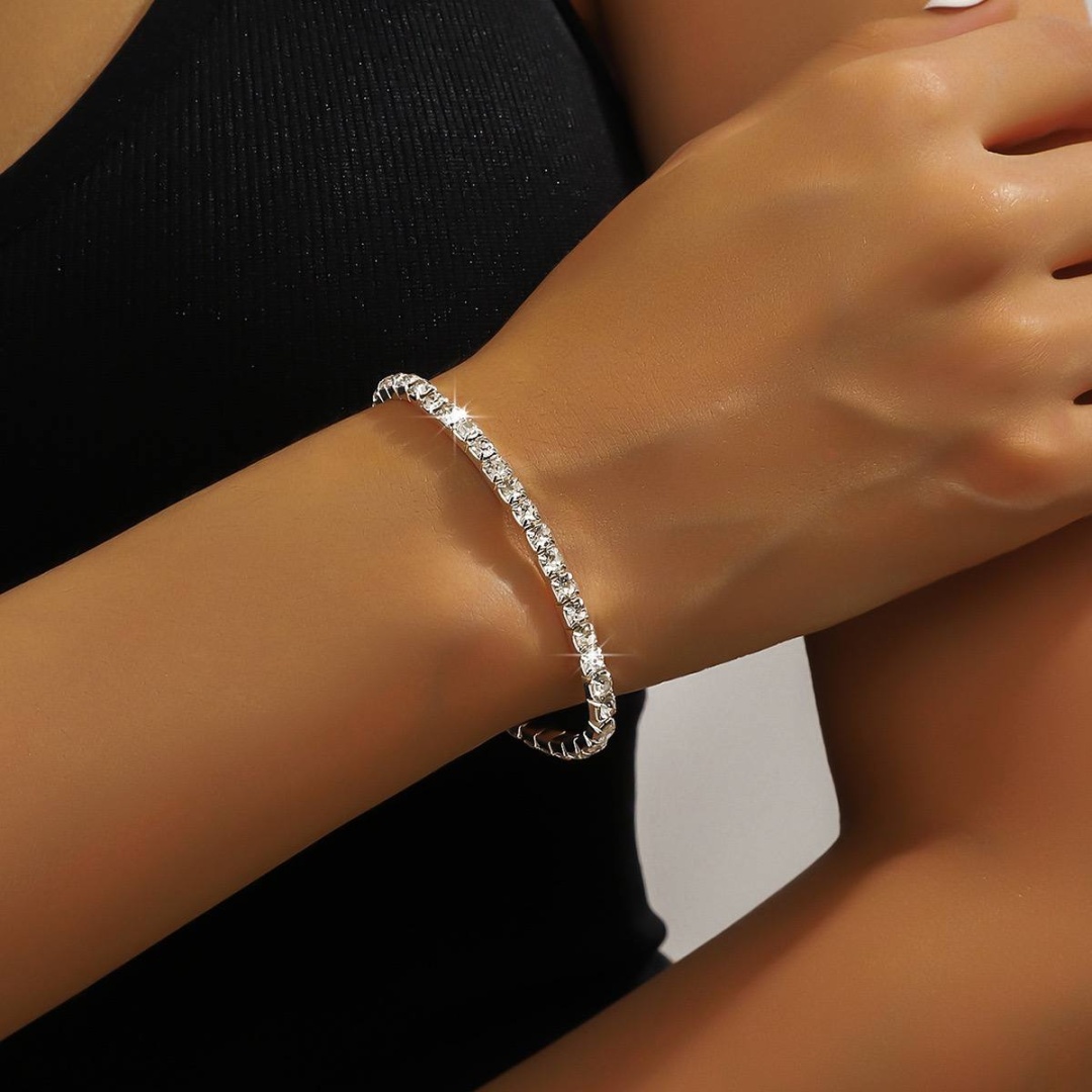 Браслет Billiza Bracelet of stone silver длина 17 см бижутерный сплав, стекло