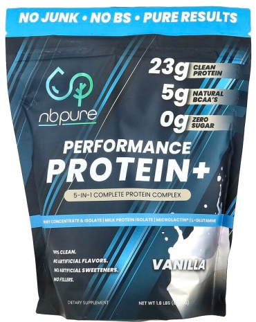 Протеин NB Pure Performance Protein +, ваниль, 837,5 г (1,8 фунта) ваниль 834 г