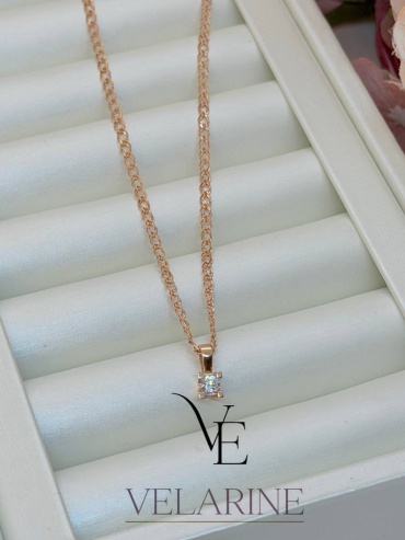 VE VELARINE V79 длина 50 см, вес 1.80 г золото, плетение двойной ромб