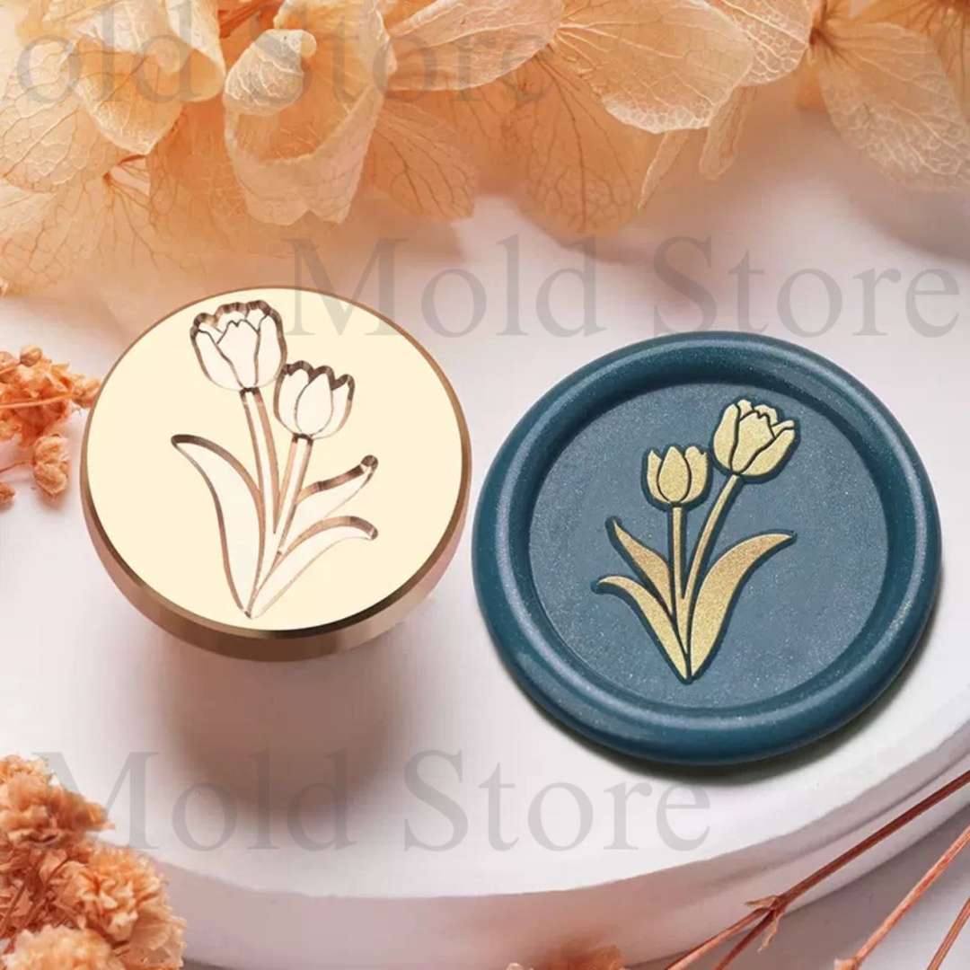 Штамп Печать для сургуча «Тюльпаны» Mold Store 2768300574