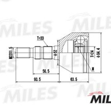 MILES шрус наружный GA20619
