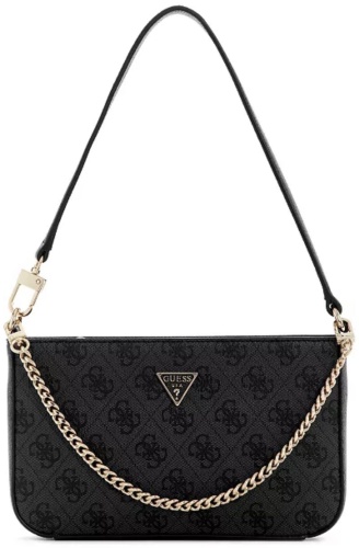 Сумка багет GUESS экокожа черный