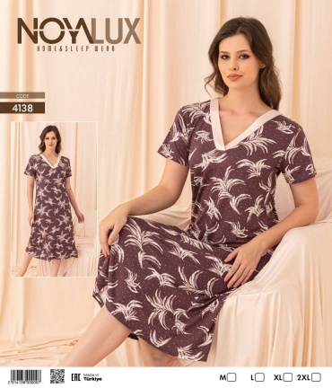 Ночная сорочка Noya Lux коричневый, бежевый