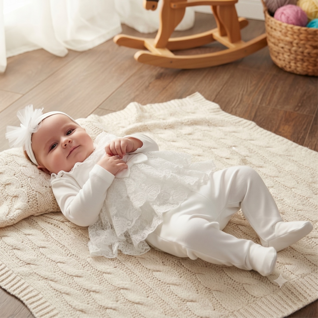 Комплект Mini born белый, бежевый