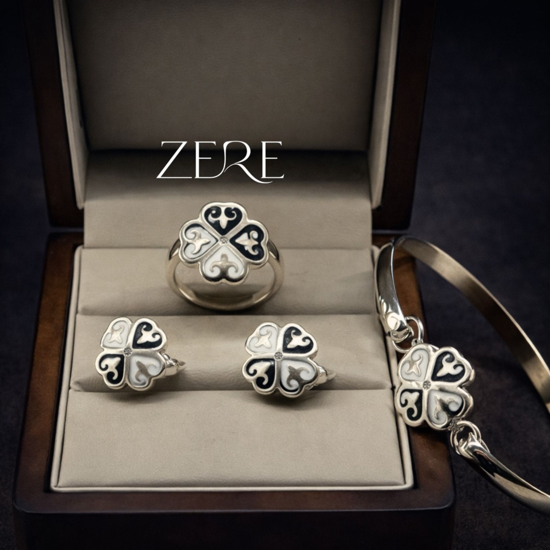ZERE Комплект серебро 925 пробы вес 20 г серебро, фианит