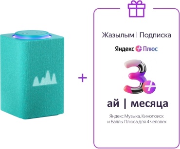 Яндекс Станция Макс с Zigbee бирюзовый + подписка Яндекс плюс на 3 месяца
