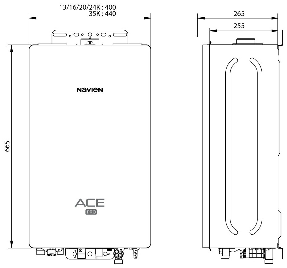 Газовый котел Navien NAVIEN ACE PRO 40K с дымоходом — фото 4