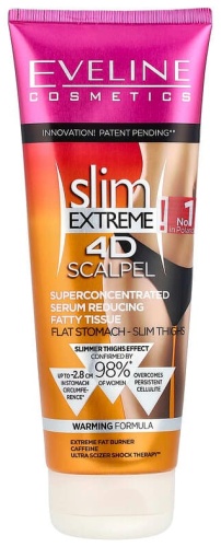 Eveline Cosmetics Slim Extreme 4D Scalpel, суперконцентрированная сыворотка, уменьшающая жирность тканей, 250 мл крем для тела 250 г