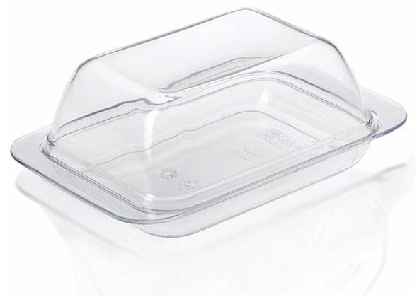 Altay масленка Масленка с крышкой Üçsan Plastik M-231 (прозрачная) квадратная 2 шт, пластик