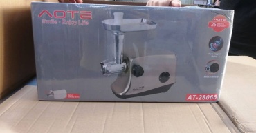 Мясорубка AOTE AT-28065 серебристый