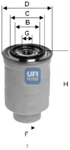 UFI топливный фильтр 2441100