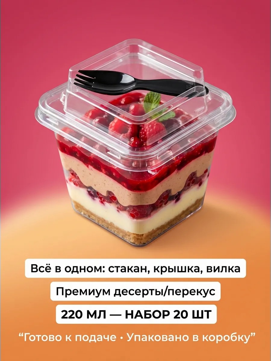 Креманка 682001_410395805 прозрачный 20 шт