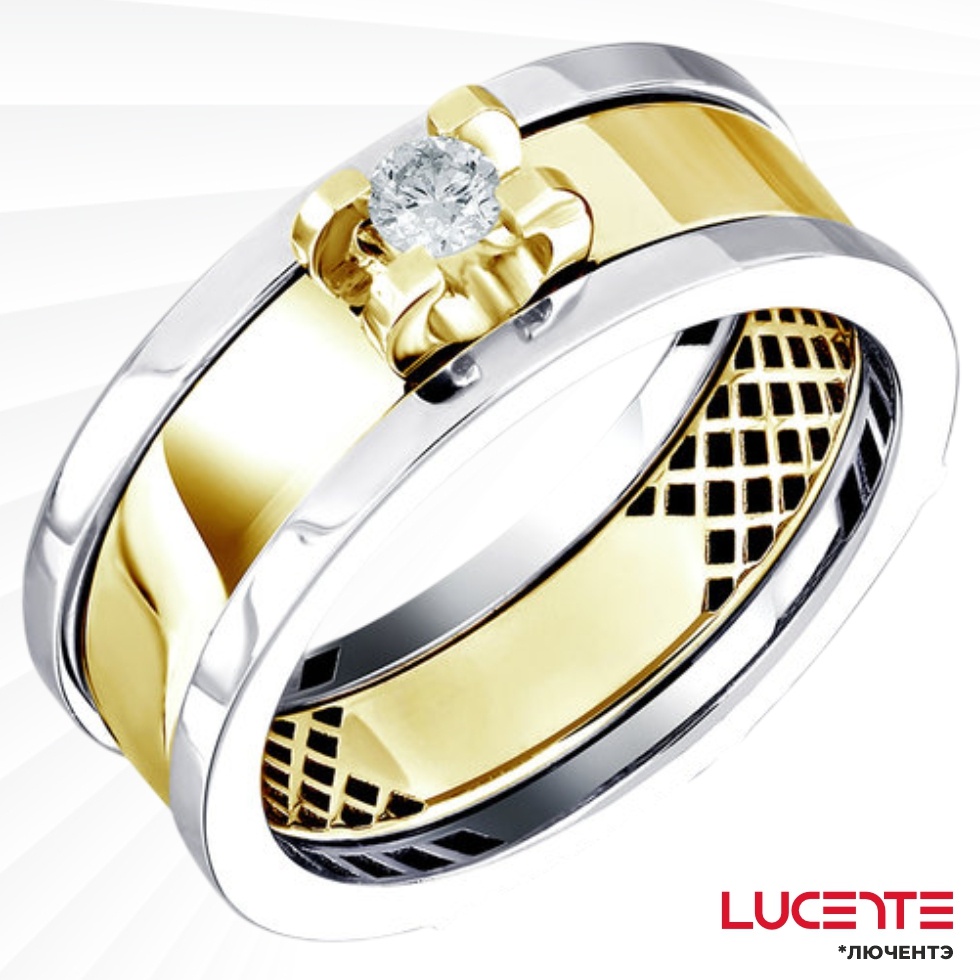 Lucente Бриллианты Якутии RIN-LU-585-762116-205 размер 20.5 вес 5.75 г золото, бриллиант