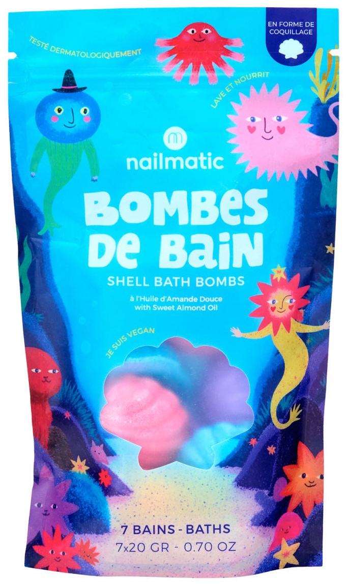Nailmatic Kids Shell Bath Bombs бомбочка 140 г
