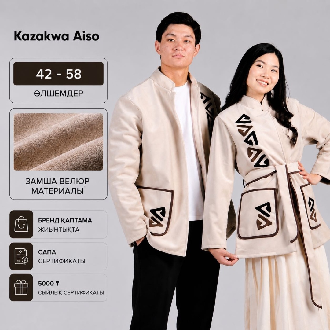 Национальный костюм Kazakwa Aiso бежевый