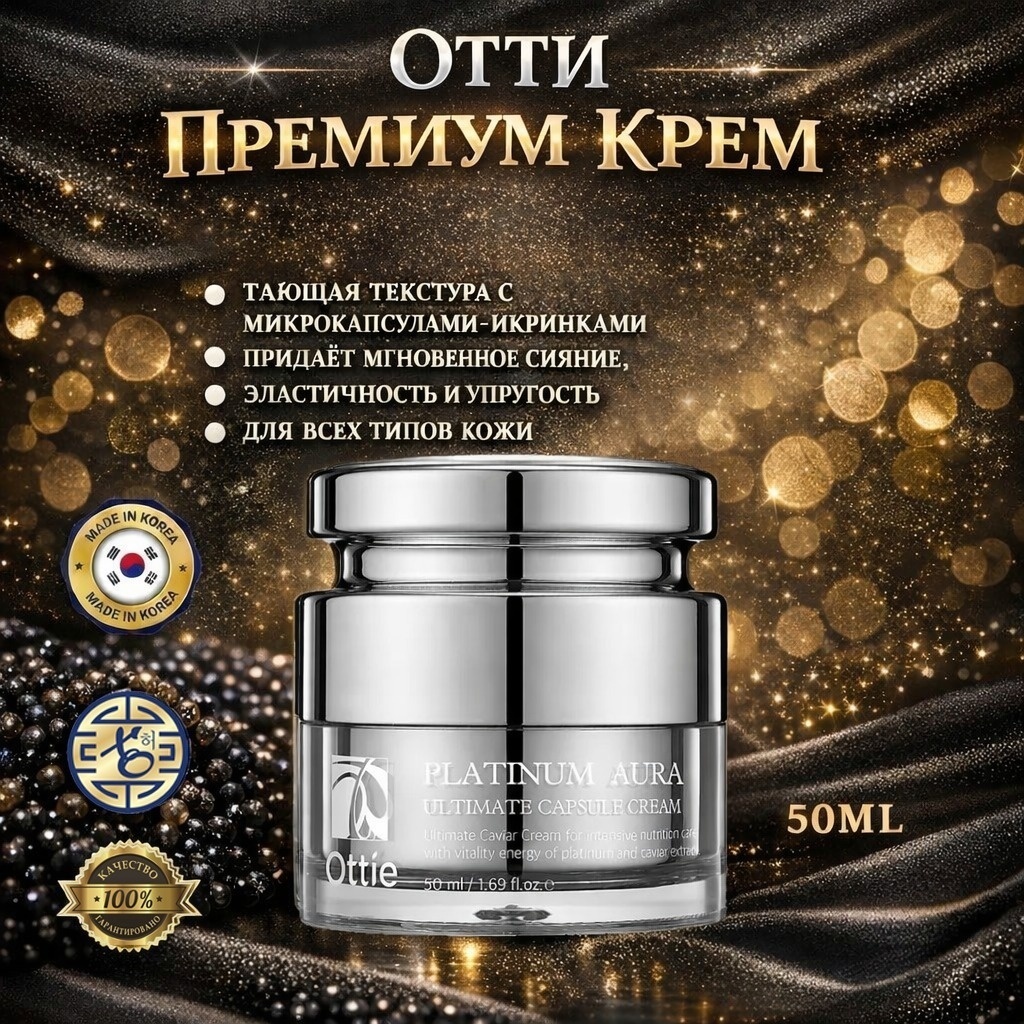 Ottie крем Platinum Aura Ultimate Capsule Cream для лица и зоны декольте 50 мл