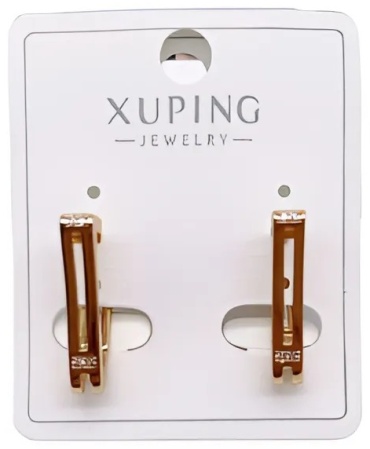 Серьги Xuping Jewelry бижутерный сплав, медицинское золото, без вставок