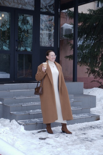 Пальто OK Style коричневый