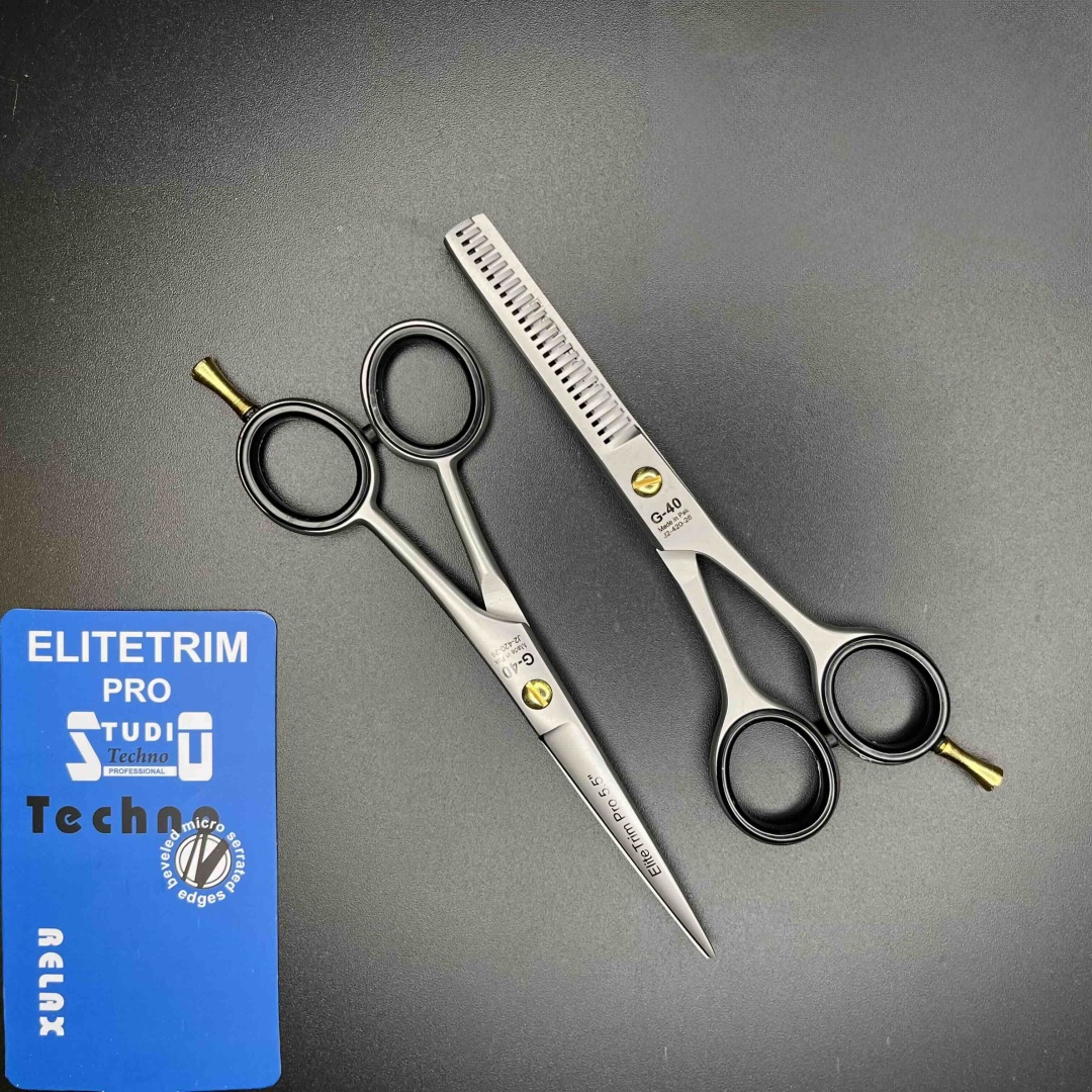 Elite Trim Pro прямые ножницы, филировочные ножницы длина полотна 5.5 дюйм 2 шт
