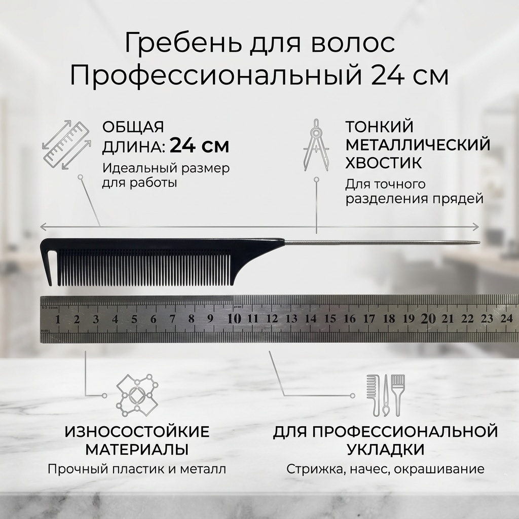 Идея в Дом гребень 24 см длина, 2,8 см ширина