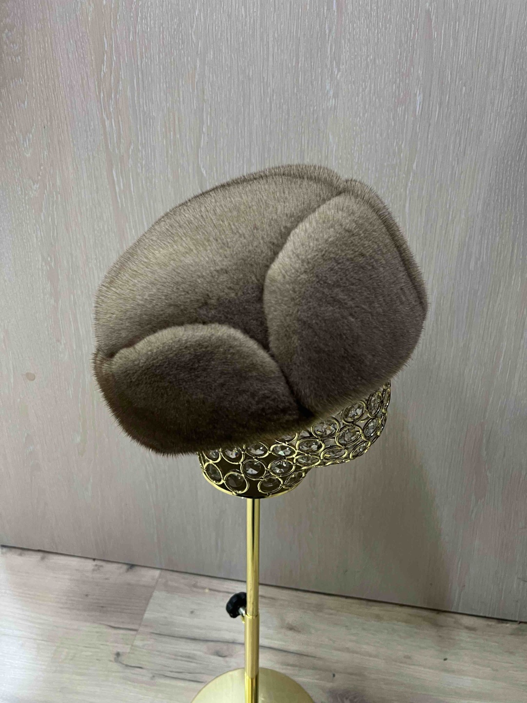 Шапка SemiFur размер 59, 60, 61, 62, горчичный
