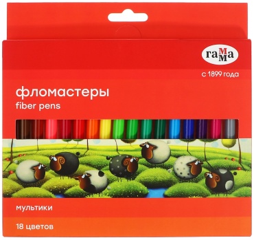 Фломастер ГАММА 18 шт
