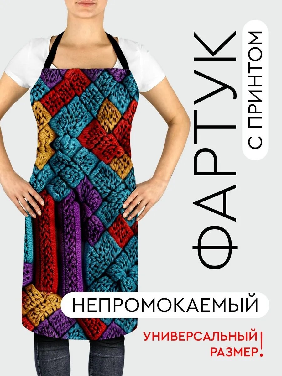 Фартук домашний 527514877 81.5x56.5 см полиэстер, ванильный