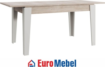 Раздвижной стол Euromebel Лима, 175х80x76.7 см, ЛДСП, светло серый, светло-коричневый