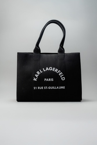 Сумка тоут Karl Lagerfeld текстиль черный