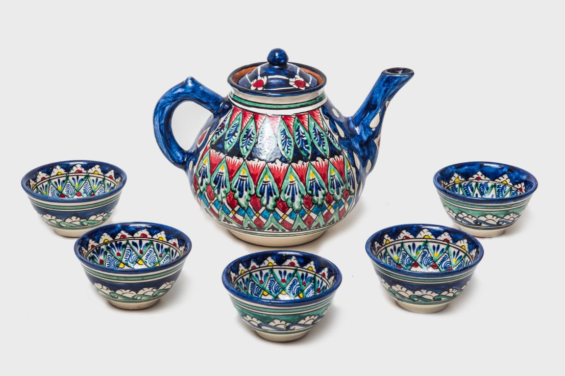 Купить Сервиз чайный Риштанская керамика S_6_B 6 в 1 в кредит в Алматы ...