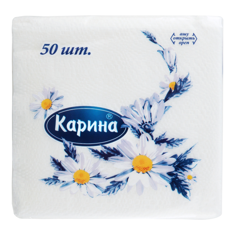 Купить Бумажные салфетки Карина White 50 шт в кредит в Алматы – Kaspi ...