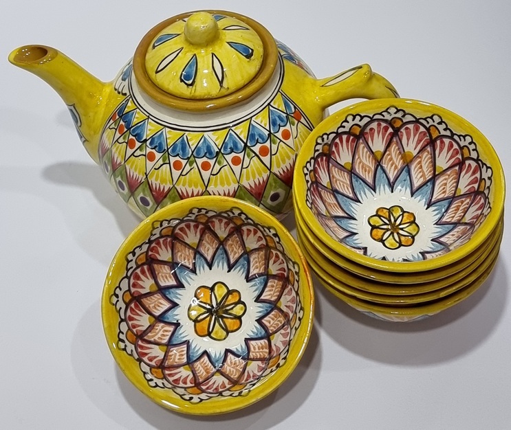 Купить Сервиз чайный Риштанская керамика Мехроб 033 7 в 1 в кредит в ...