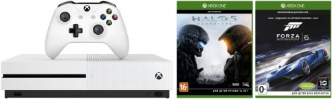 Купить Microsoft Xbox One 500Gb белый + Forza Motorsport 6 + Halo 5 в ...