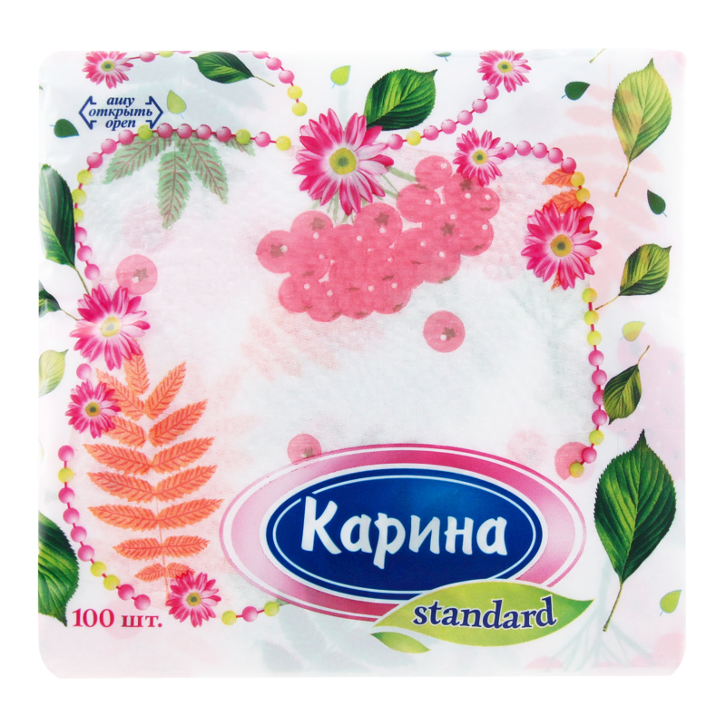 Купить Бумажные салфетки Карина Standart 100 шт в кредит в Алматы ...