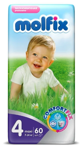 Купить Molfix подгузники 7-14 кг, 60 шт, Maxi 4 в кредит в Алматы ...