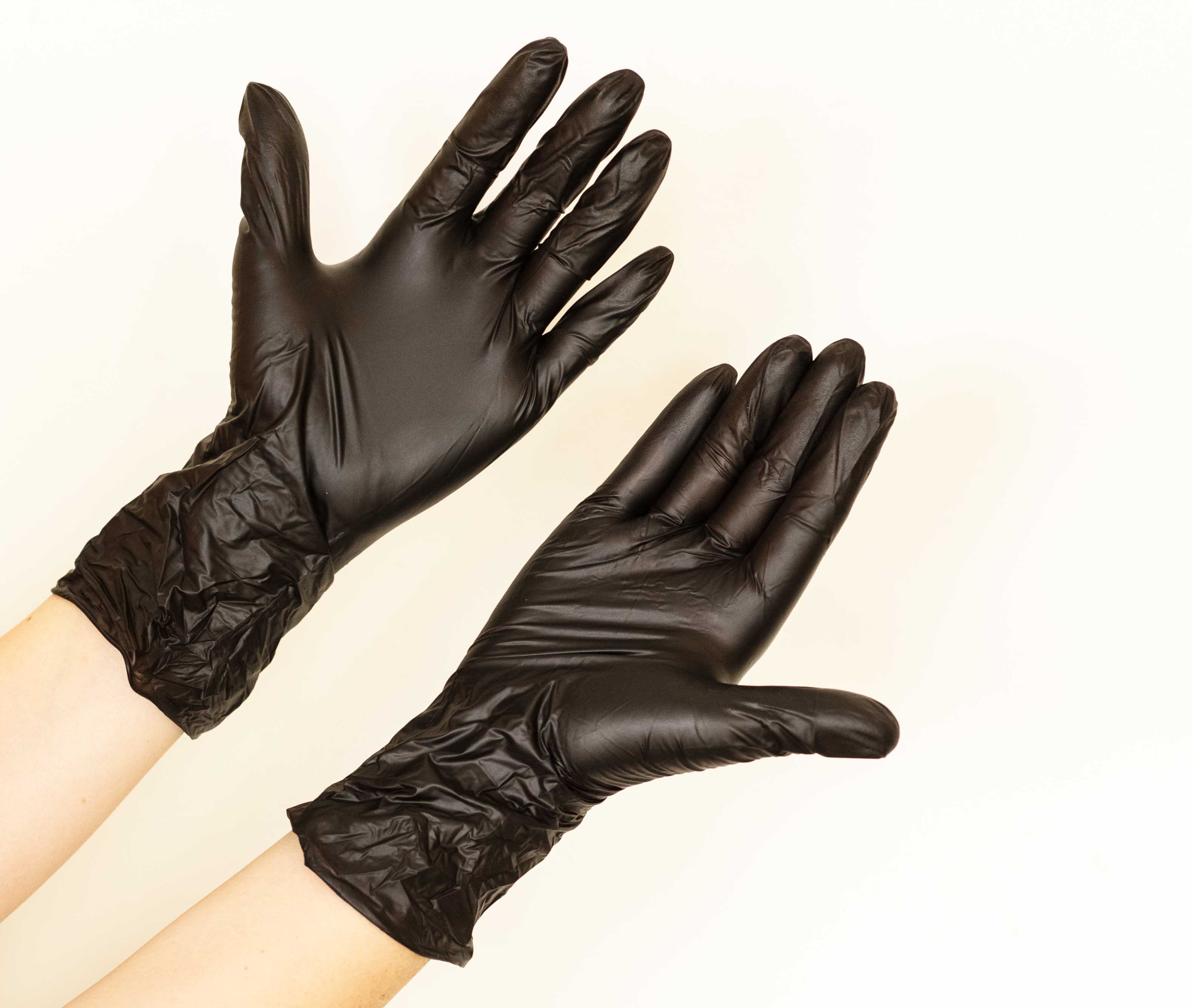  Wally Plastic перчатки нитровинил черные размер S 50 пар в .