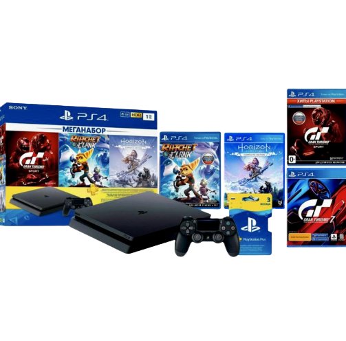 Купить Sony PlayStation 4 Slim 1TB + Gran Turismo Sport, Ratchet and ...
