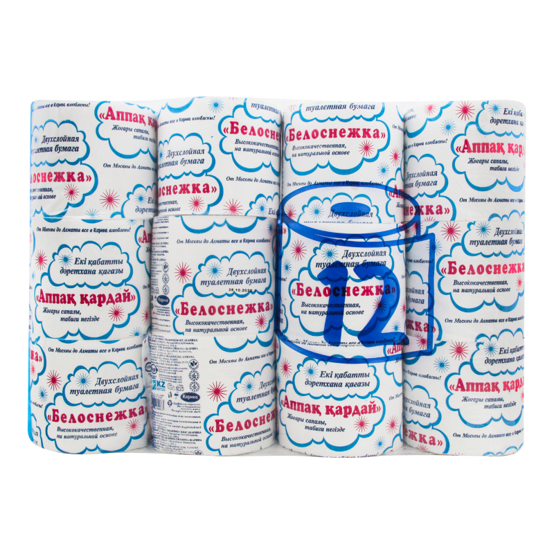 Купить Карина туалетная бумага Белоснежка 2-слойный 12 шт, первичная ...