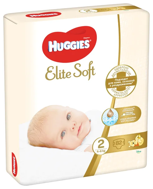 Купить Huggies Elite Soft 2 4-6 кг 82 шт в кредит в Алматы – Kaspi Магазин