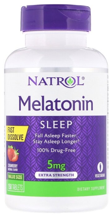 Купить Natrol Melatonin 5 mg Fast Dissolve (150 таблеток) в кредит в ...