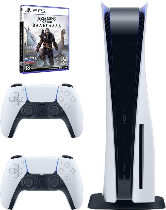 Купить Sony PlayStation 5 белый + Assassin’s Creed Вальгалла + геймпад ...
