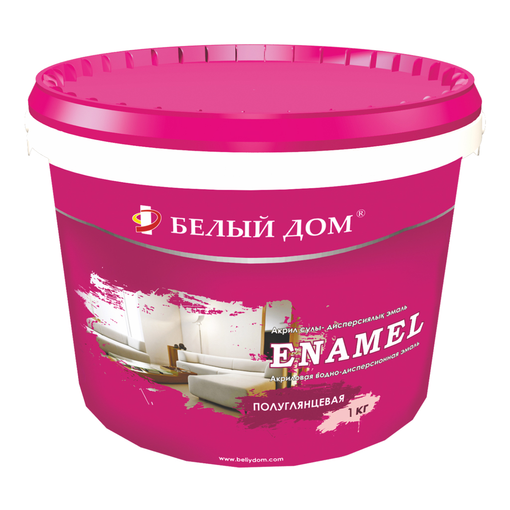Купить Полуглянцевая водно-дисперсионная Enamel Белый Дом 1 кг в кредит ...