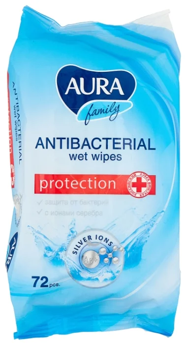 Купить  салфетки Aura Beauty Family антибактериальные 72 шт в .