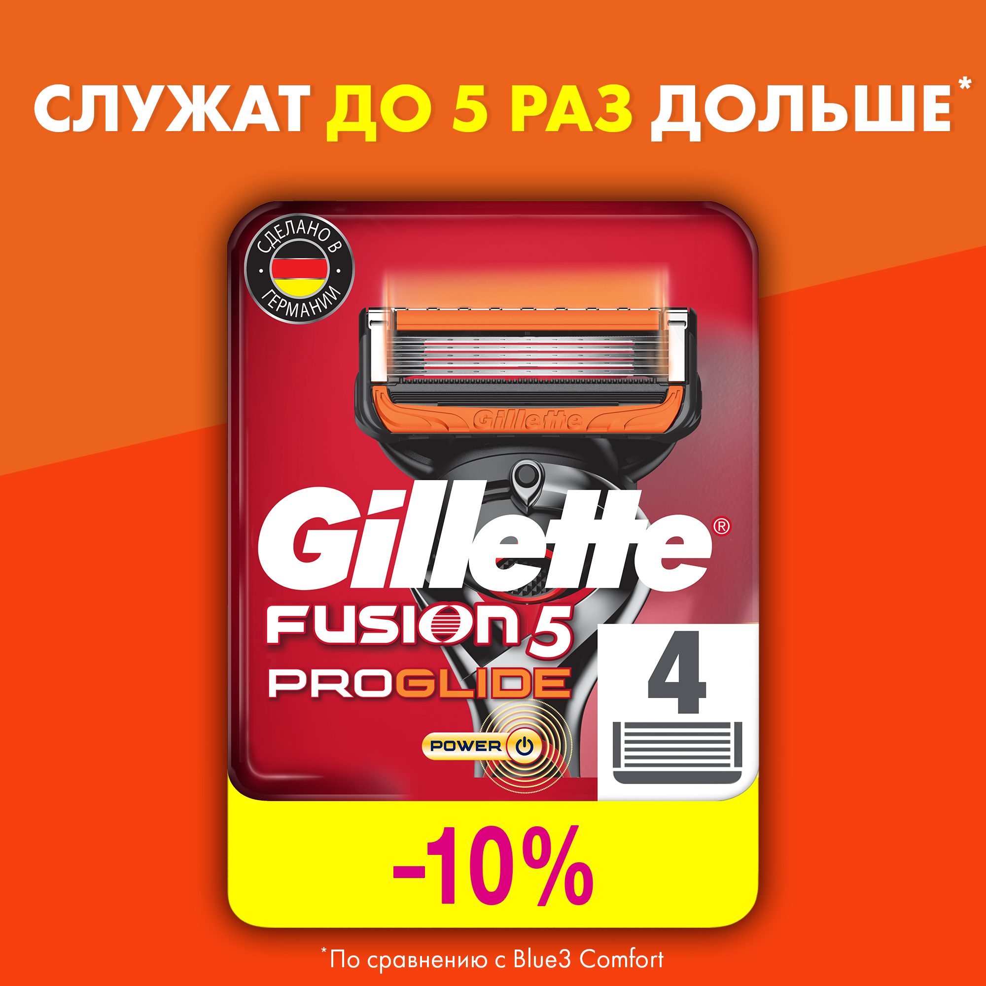 Купить Gillette Fusion5 ProGlide Power сменные кассеты 4 шт в кредит в ...