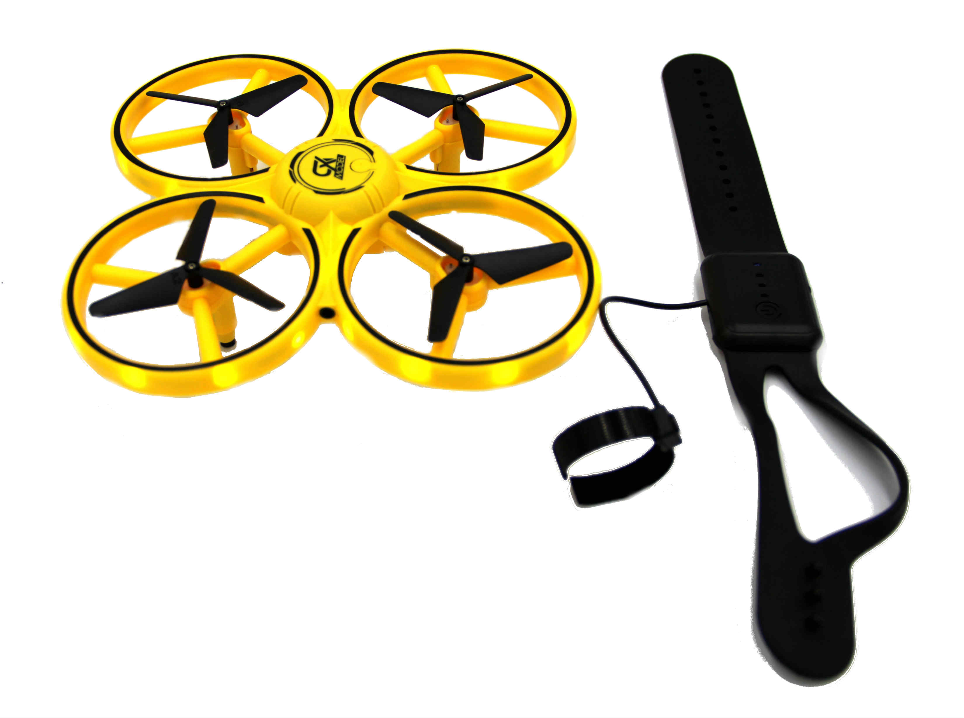 Купить Квадрокоптер Желтый На Пульте Управления Рукой
