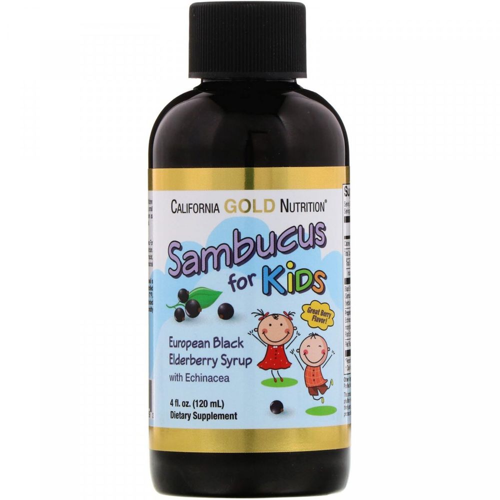Купить California Gold Nutrition Бузина для детей сироп из европейской ...